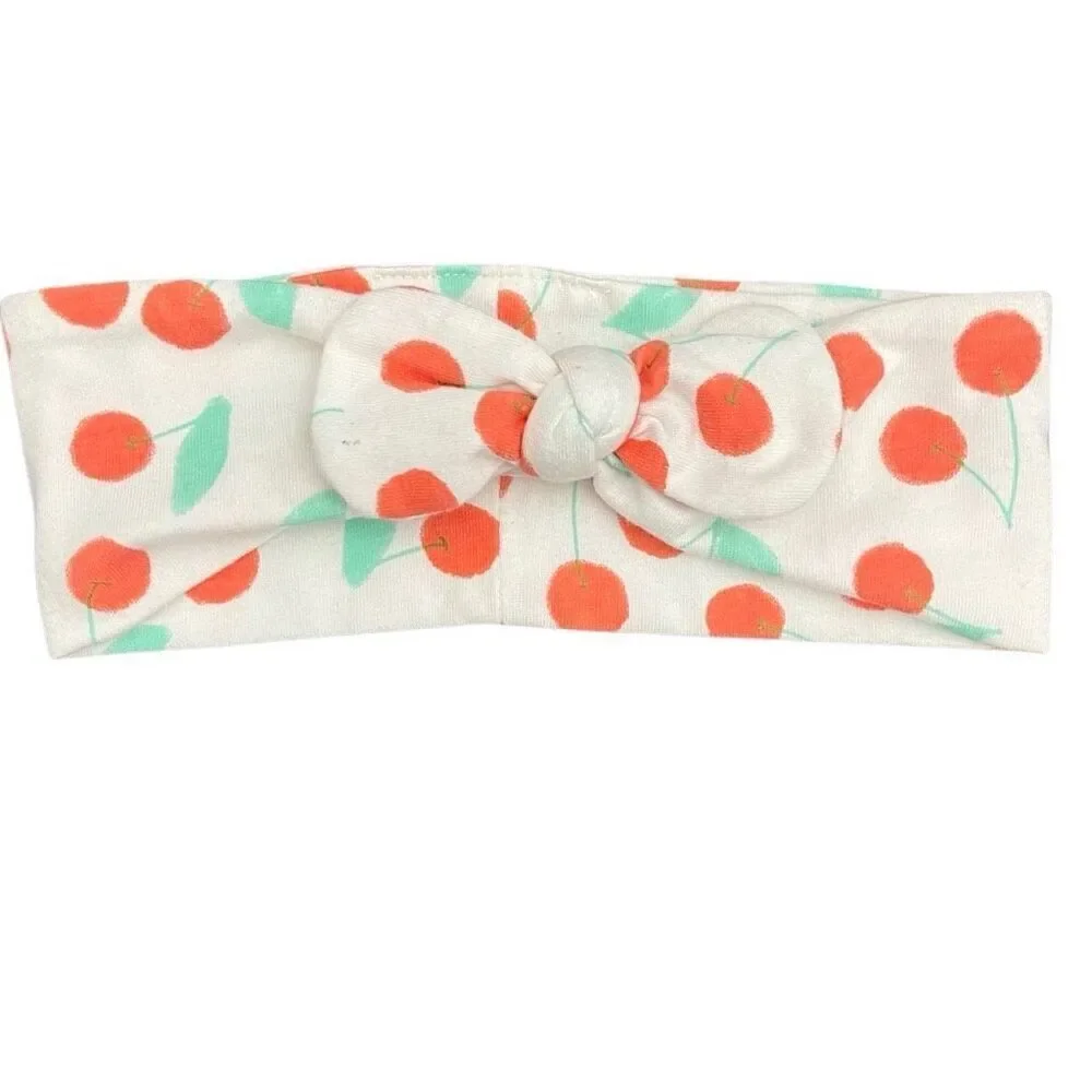 Baby Toddler Girls 4-Pack Twist Knot Headbands Neon Cherry Floral Star Print